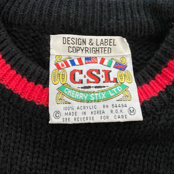 Vintage 80s Bold Funky Embellished Sweater - Picture 7 of 9